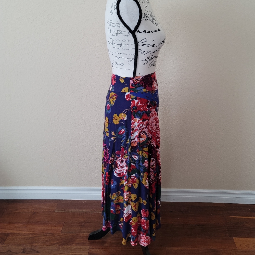 Anthropologie Multicolor Floral and Paisley Skirt - Picture 4 of 9